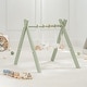 preview thumbnail 6 of 18, Wooden Baby Play Gym Set, Interactive Activity Center by Comfy Cubs Sage