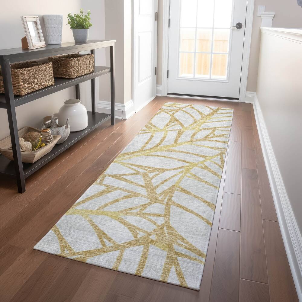 Premium Washable Super Soft Modern Palm Mayfield Rug