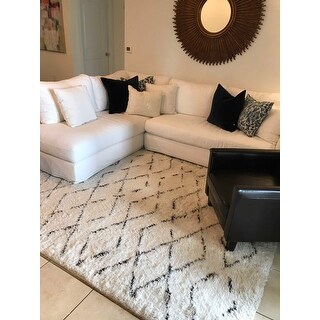 rug safavieh flokati casablanca shag moroccan ivory wool handmade brown