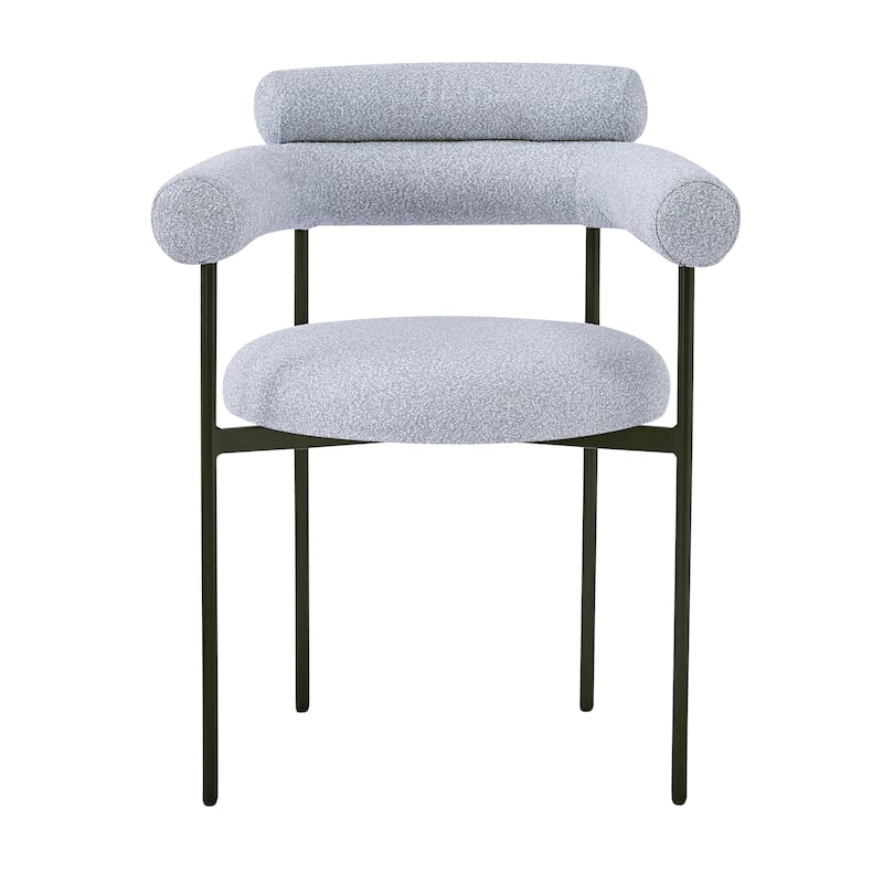 Upholstered Armchair Dining Chairs With Metal Legs for Home, Kitchen, Living Room(Set of 2)
