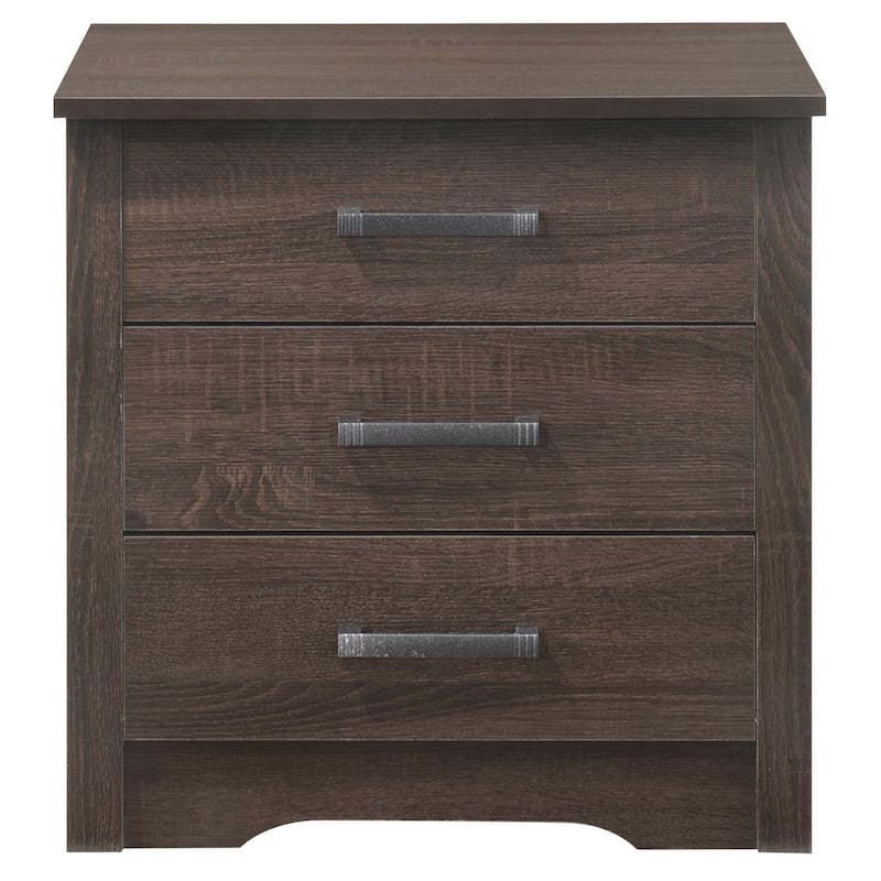 Wenge Nightstand 23x22x18 Contemporary Bedside Table with Rich Finish, Sleek Design and Compact Storage for Bedroom Use