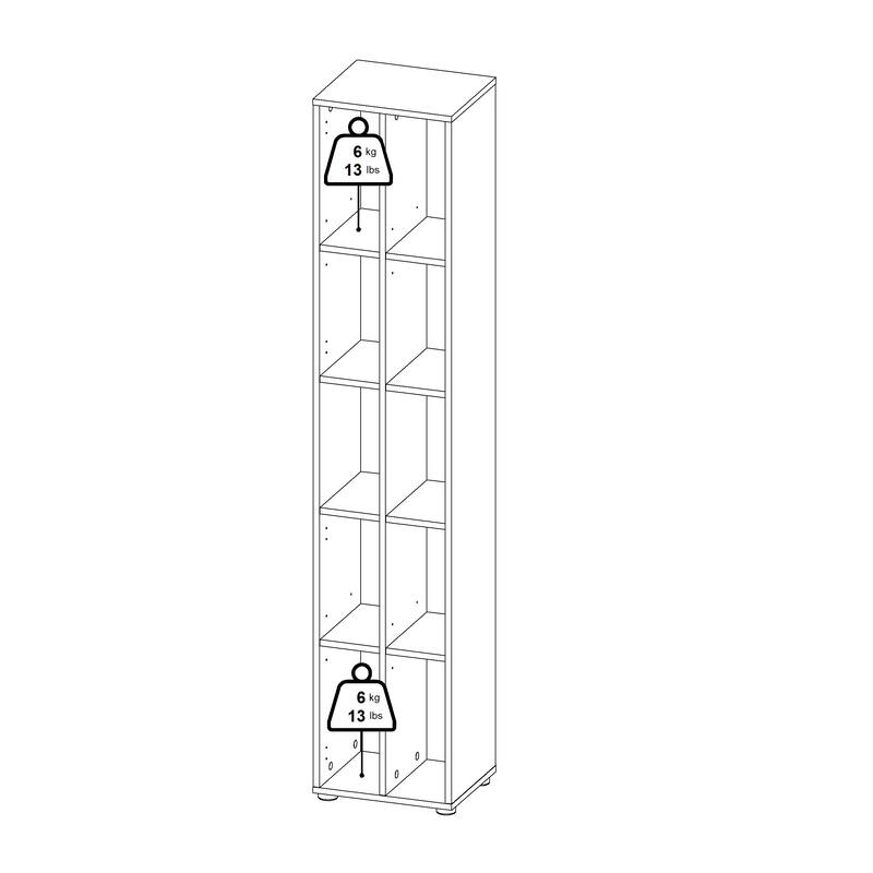 Carson Carrington Sign Narrow 10-shelf Bookcase