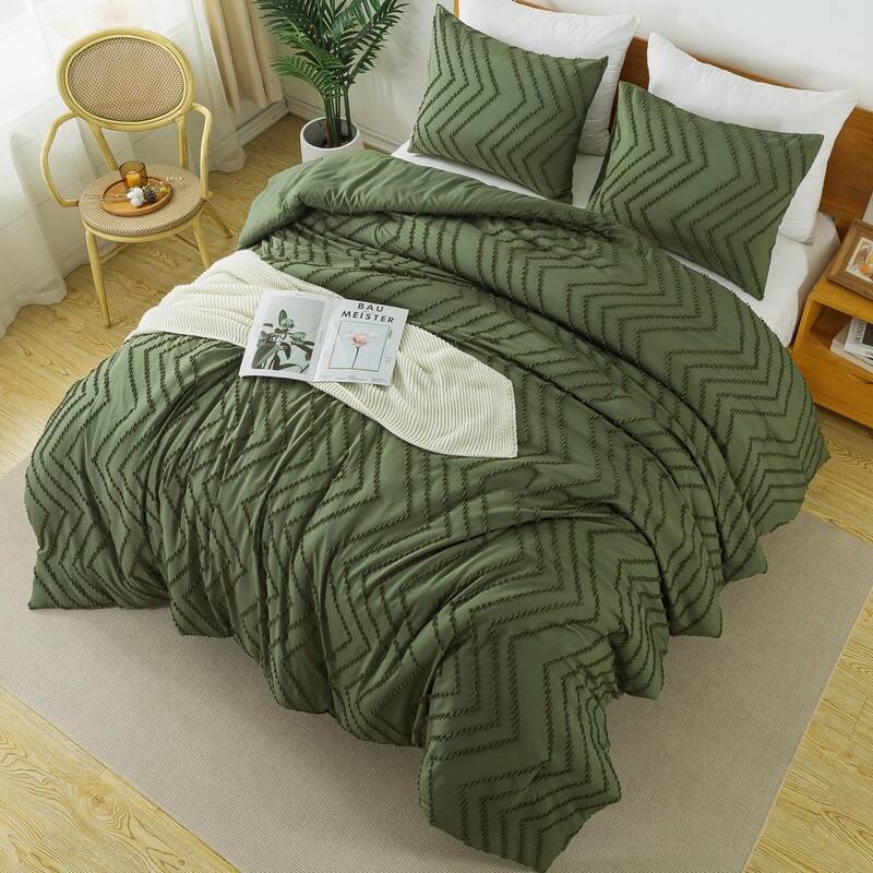 3 Pieces Chevron Tufted Vintage Comforter Sets On Sale Bed Bath & Beyond 39169793