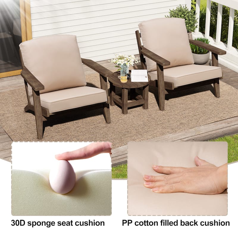 21 W in x 22 D in. Outdoor Deep Seat Chair Cushion Set Dining Patio Chair Pad Set