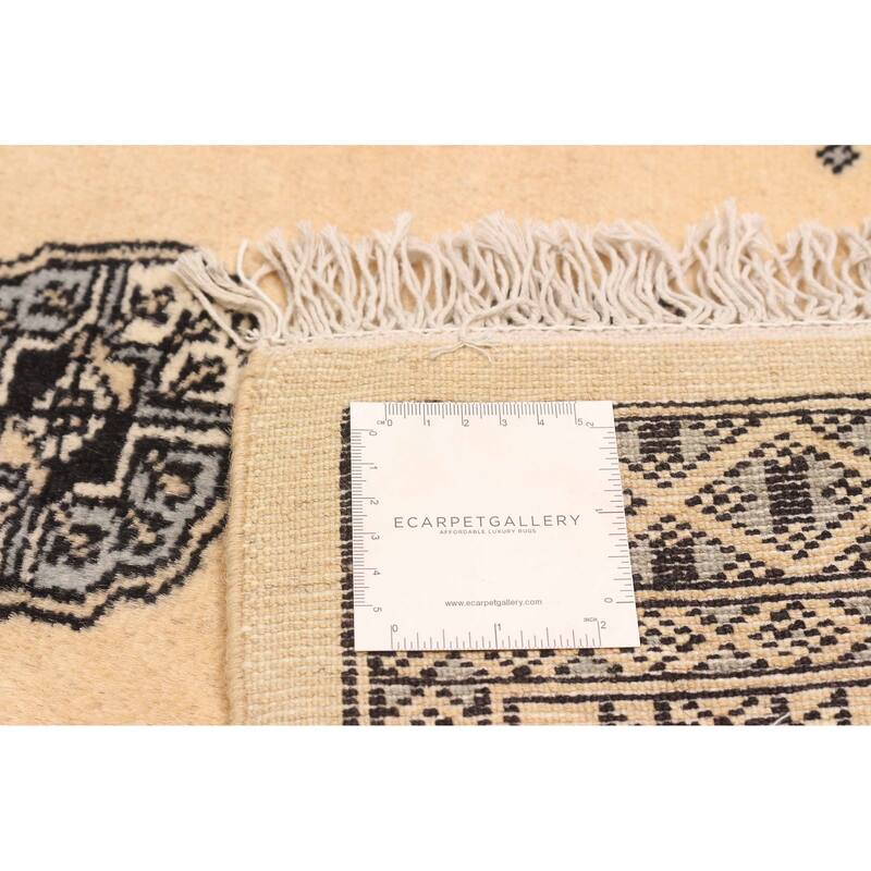 ECARPETGALLERY Hand-knotted Peshawar Bokhara Beige Wool Rug - 2'7 x 10'0