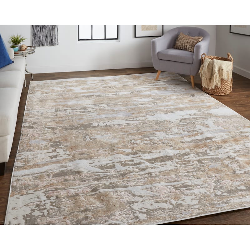 Grand Bazaar Corben Machine Made Abstract Transitional Area Rug
