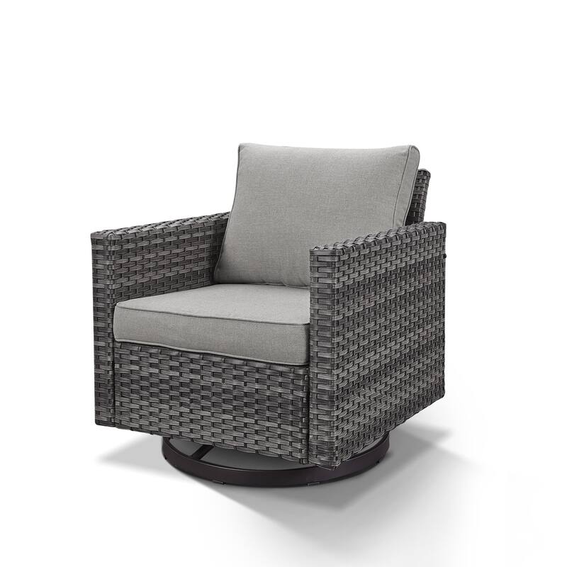 Pocassy Patio Swivel Chair with Soft Cushion