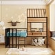 preview thumbnail 28 of 37, Twin Size Metal Loft Bed with Roof, Window, Guardrail, and Ladder