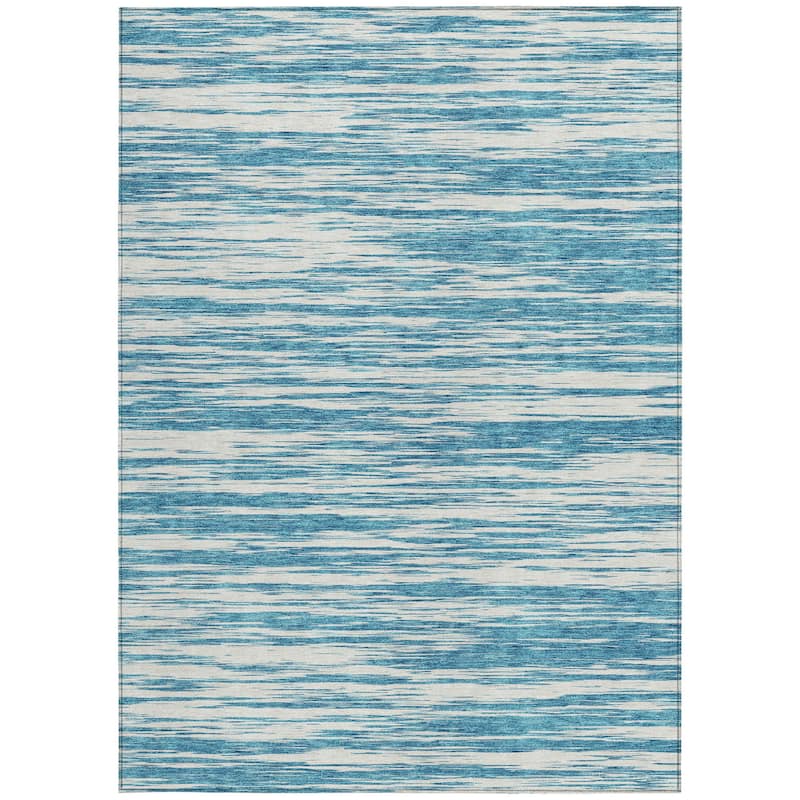 HomeRoots Abstract Modern Rectangle Outdoor Rug