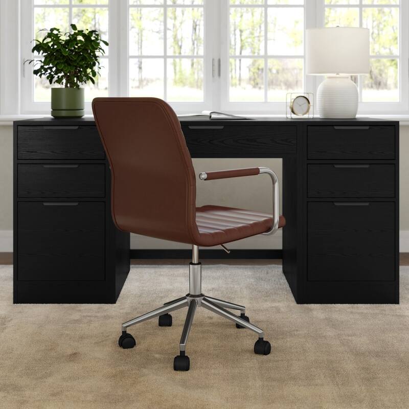 Martha Stewart Upholstered Swivel Office Chair