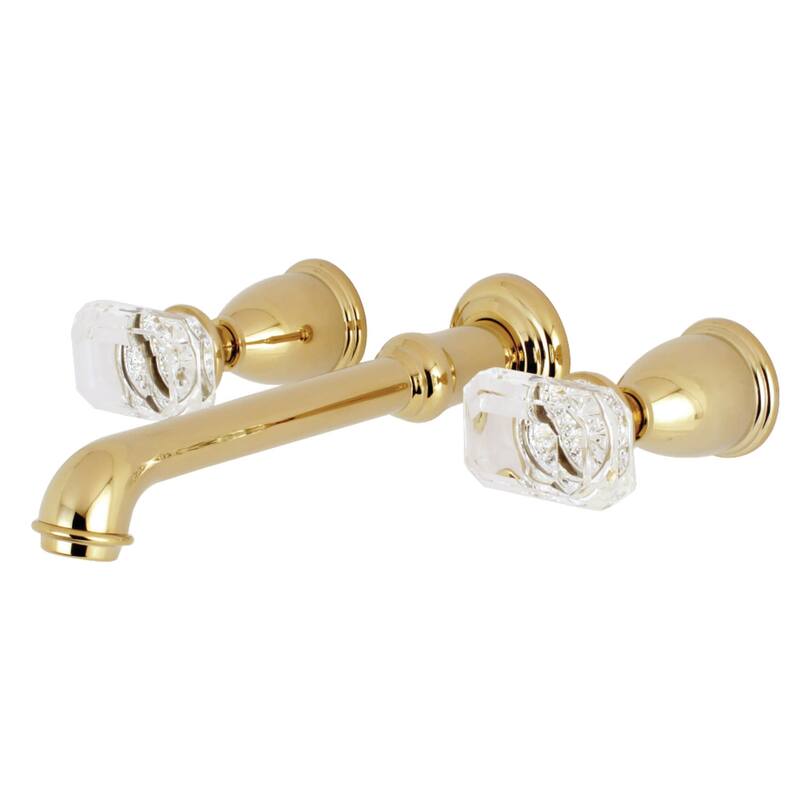 Kingston Brass Krystal Onyx Wall Mounted Roman Tub Filler - Polished Brass
