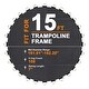 preview thumbnail 7 of 7, ExacMe Trampoline Mat Replacement, Jumping Mat for Round Trampoline, 6180-JM 13.3' mat,108 ring/Fit 15' trampoline,7" spring