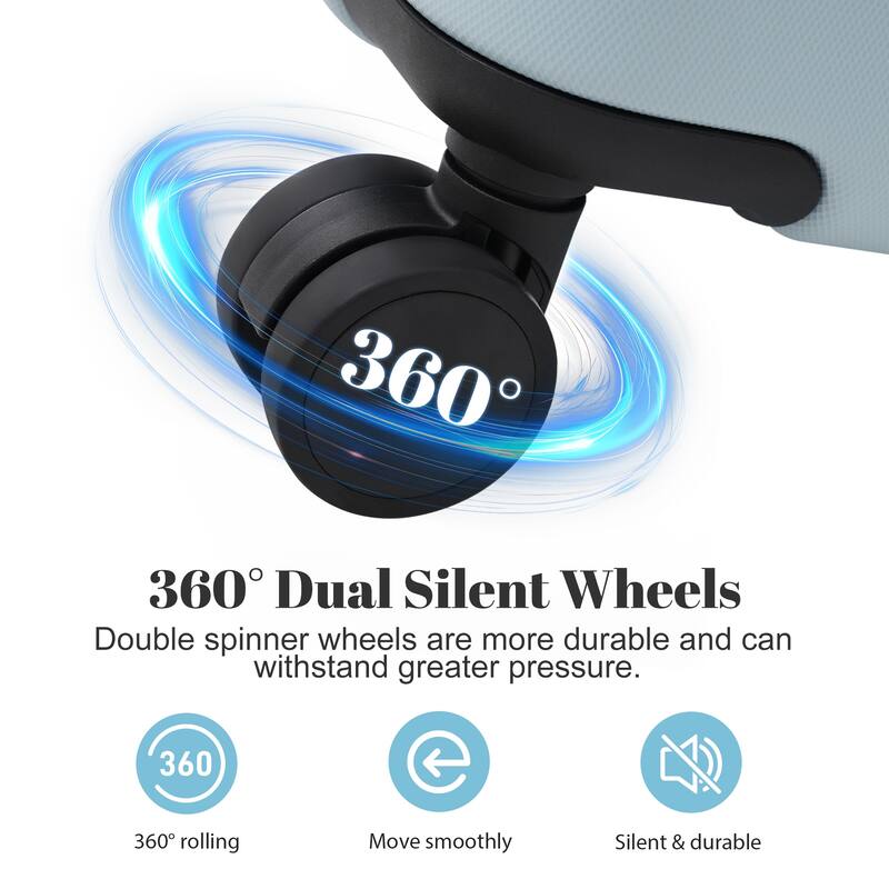 6 Piece Luggage Set, with Double Spinner Wheels Handle Password Lock, 14 IN Cosmetic Case 20/24/28 IN Luggages with Bag