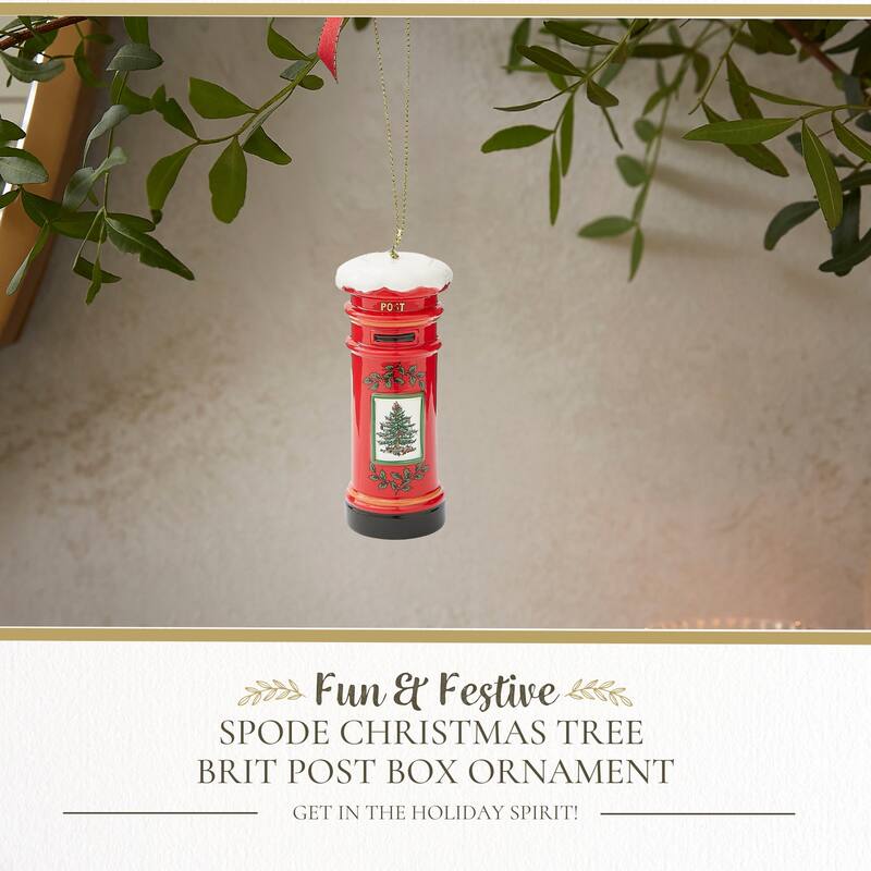 Spode Tree Brit Post Box Ornament