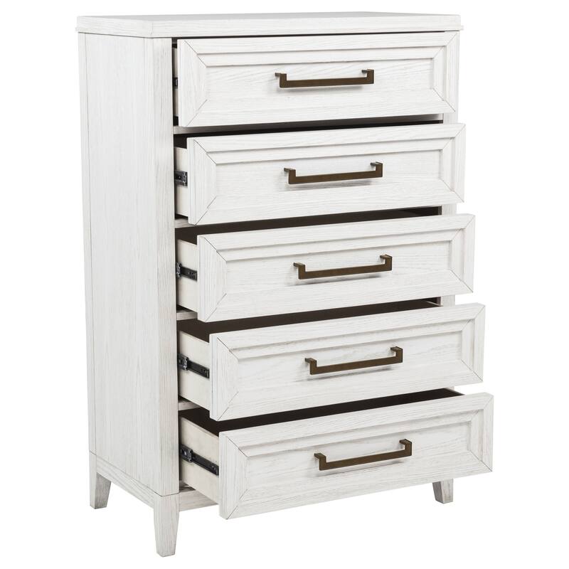 Marielle 5-drawer Bedroom Chest Distressed White