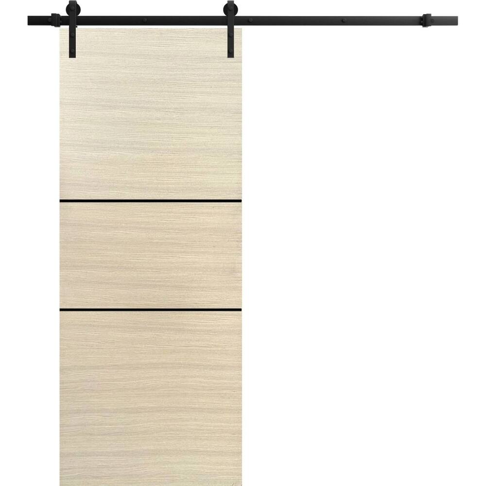 Sturdy Barn Door 18 x 80 Planum 0014 Natural Veneer with 6.6FT