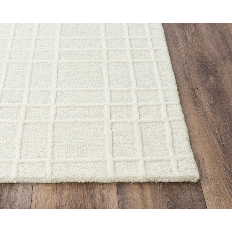 Alora Decor Lofton Plaid Hand-tufted Wool Rug