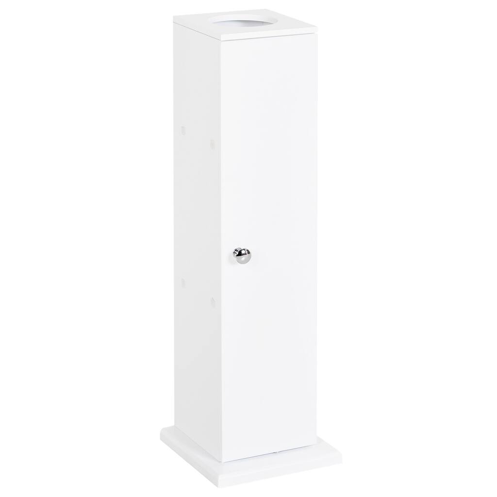 Small Bathroom Corner Floor Cabinet with Doors and Shelves