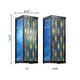 preview thumbnail 11 of 9, River of Goods Tiffany-Style Blue Stained Glass and Black Metal Rectangular 1-Light Outdoor Wall Sconce - 6.25" x 5.5" x 16.25"