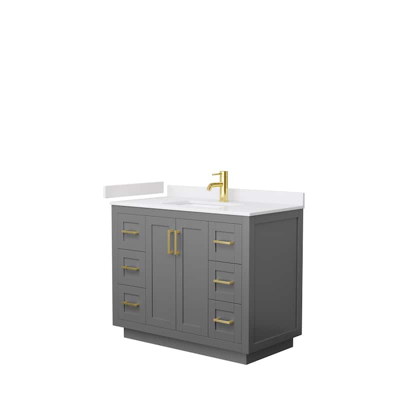 Miranda Single Vanity Set, Cultured Marble Top, No Mirror