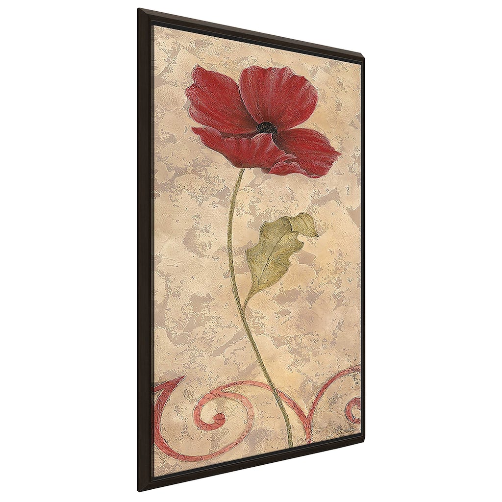 "Poppy Passion I" Print on Floating Canvas