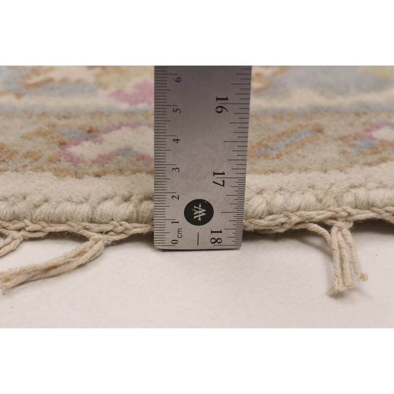 ECARPETGALLERY Hand-knotted Royal Oushak Cream Wool Rug - 6'0 x 6'0