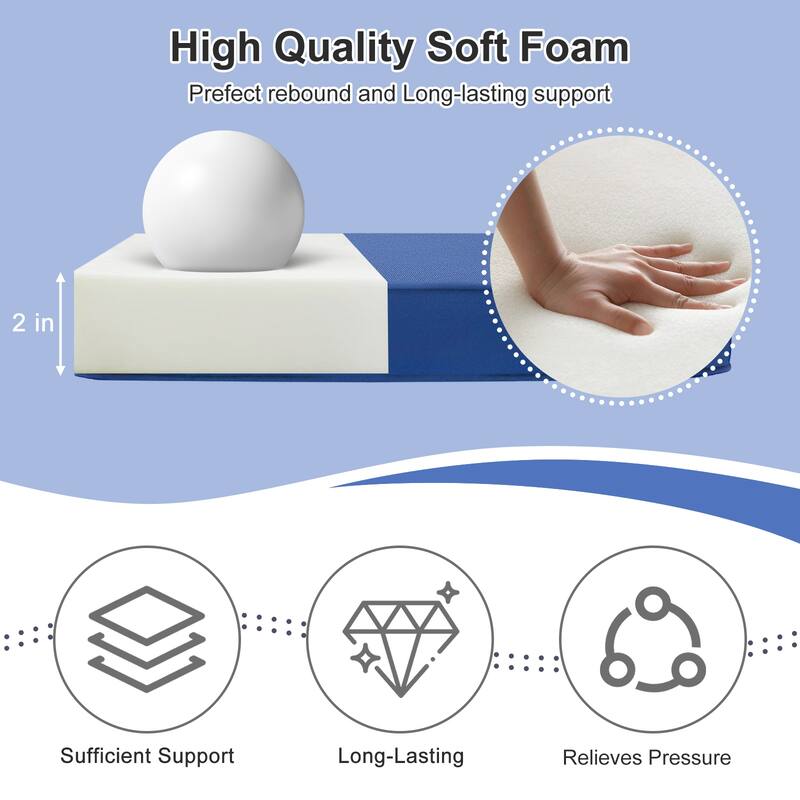 Aoodor Outdoor Chair Cushion Soft and Fade-resistant Polyester Set of 4 - 20"x19"