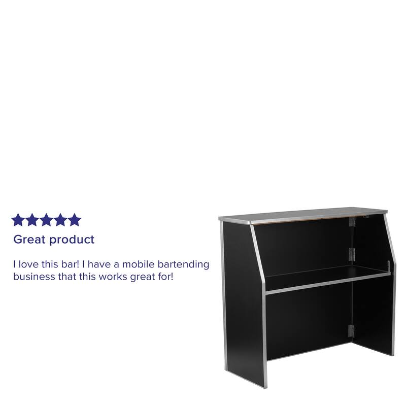 4' Laminate Foldable Bar - Portable Event Bar - Caterering/Bartendar Bar