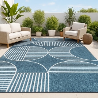 JONATHAN Y Dila Geometric Arch Scandi Striped Ivory/Cream Area Rug