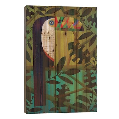 Conspicuous Beak Print On Wood by Terry Runyan - Multi-Color
