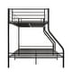 preview thumbnail 7 of 8, Black Twin-over-Full Metal Bunk Bed, Easy Assembly with Enhanced Upper-Level Guardrail
