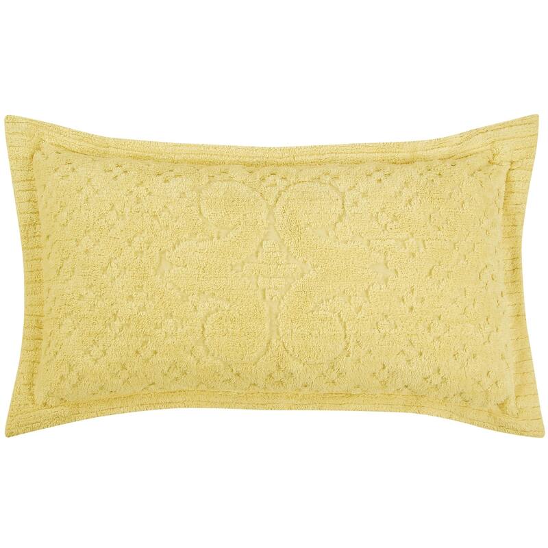 Better Trends Chenille Bedspread Set with Sham Medallion Design 100% Cotton Soft Machine Washable Tufted Ashton Collection