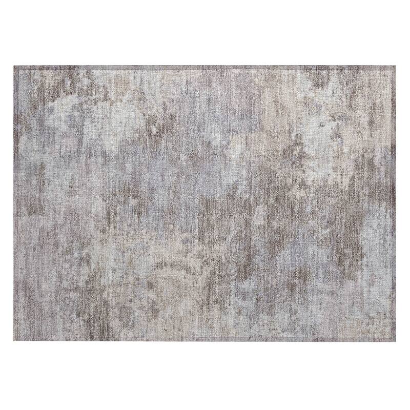 Machine Washable Indoor/ Outdoor Chic Modern Chantille Rug