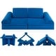 preview thumbnail 6 of 5, 8PCS Kids Play Sofa Set Modular Folding Foam Couch Toddler Playset Blue