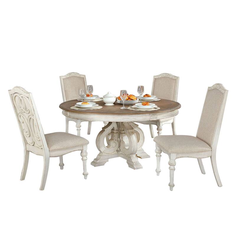 Dining Set in Antique White And Ivory