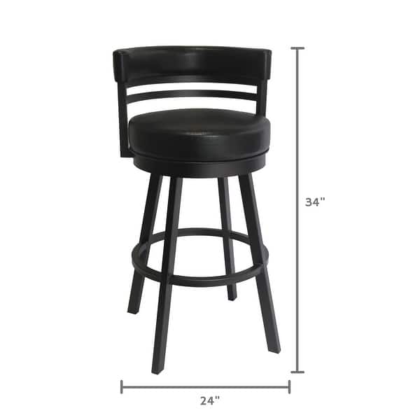 dimension image slide 3 of 6, Tempo Furniture Ambridge Swivel 26" Counterstool/30" Barstool by Furnish Theory