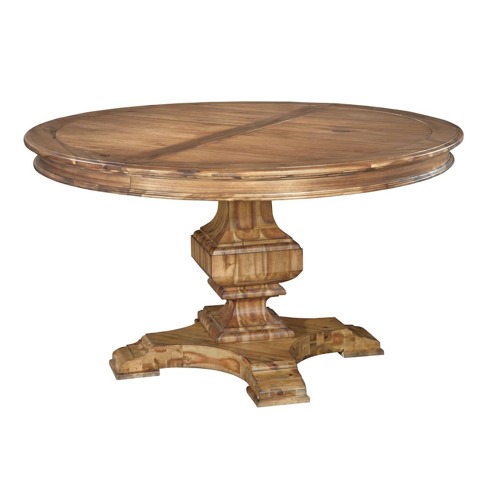 Hekman Furniture Wellington Hall Natural Woodgrain Wood Round Kitchen Dining Table