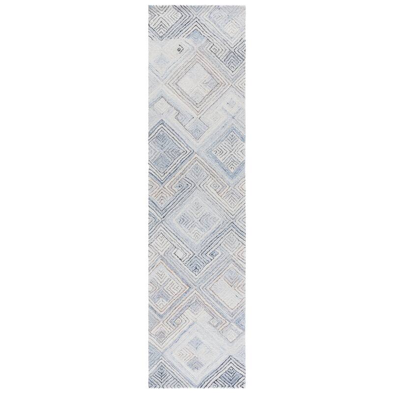 SAFAVIEH Handmade Micro-Loop Marinela Geometric Wool Rug