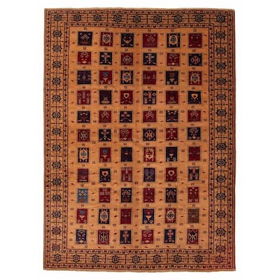ECARPETGALLERY Hand-knotted Teimani Tan Wool Rug - 6'7 x 9'2
