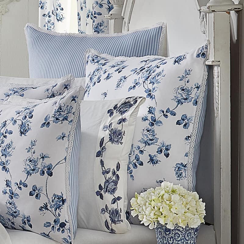 Royal Court Rialto Euro Sham - Blue - Euro Square