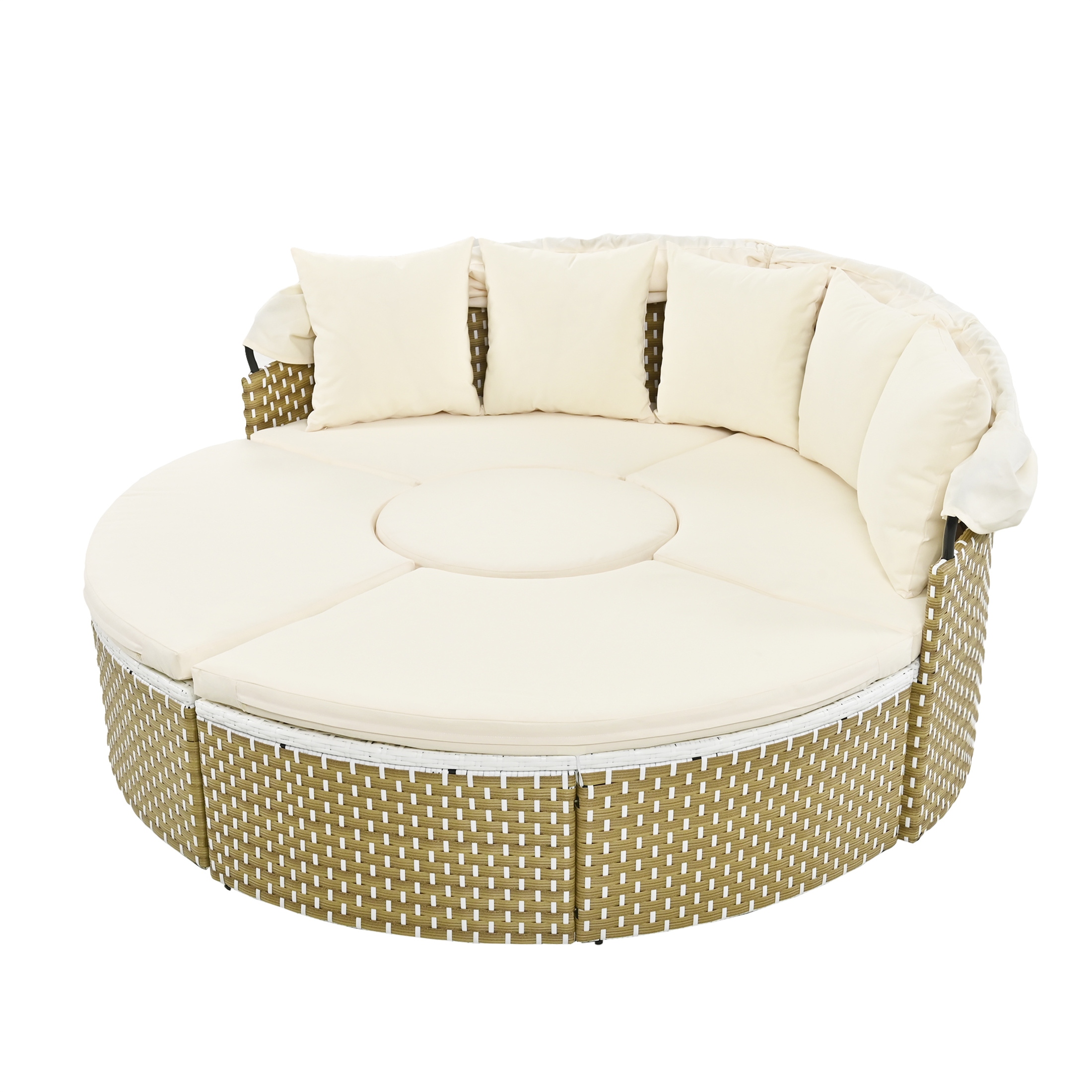 Patio Furniture Round Outdoor Sectional Sofa Set