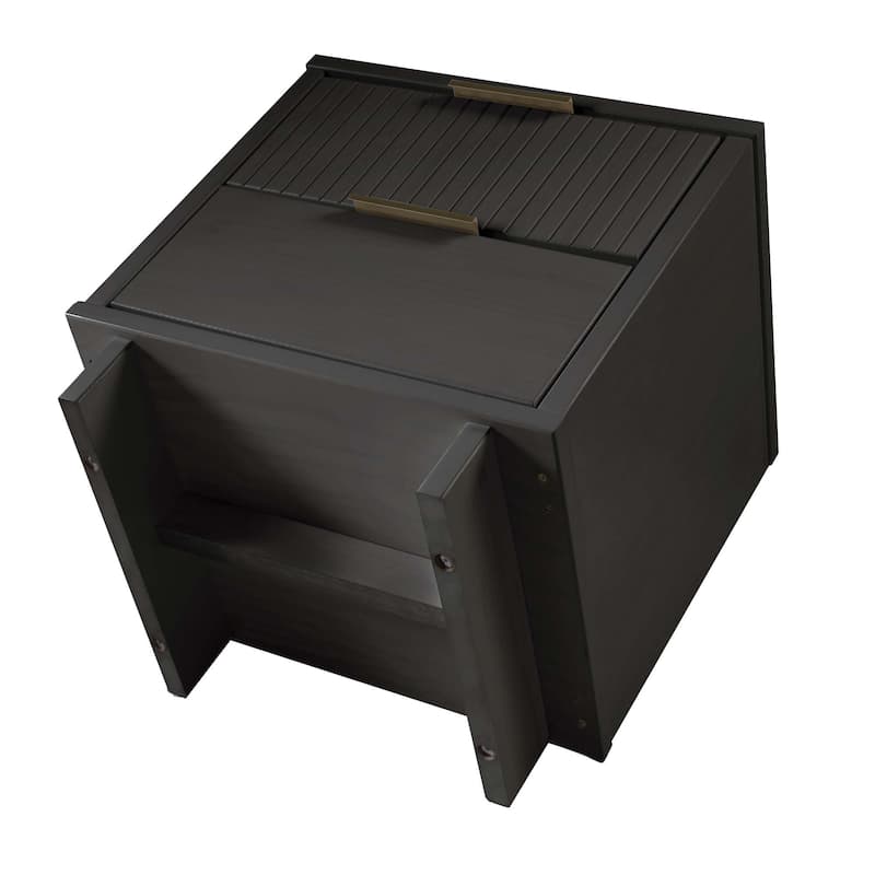 Manhattan Comfort Granville Mid Century Solid Wood 2 Drawer Nightstand Set of 2