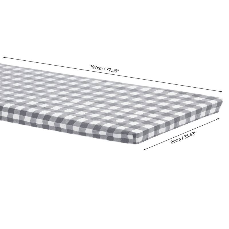 Picnic Table Cover PVC Vinyl Fitted 6ft Tablecloth w Flannel Backing - 197 x 90 cm - Grey