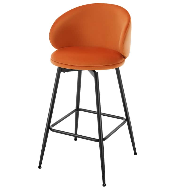 26"/30" Velvet Upholstered Swivel Counter/Bar Stools Set of 2/3