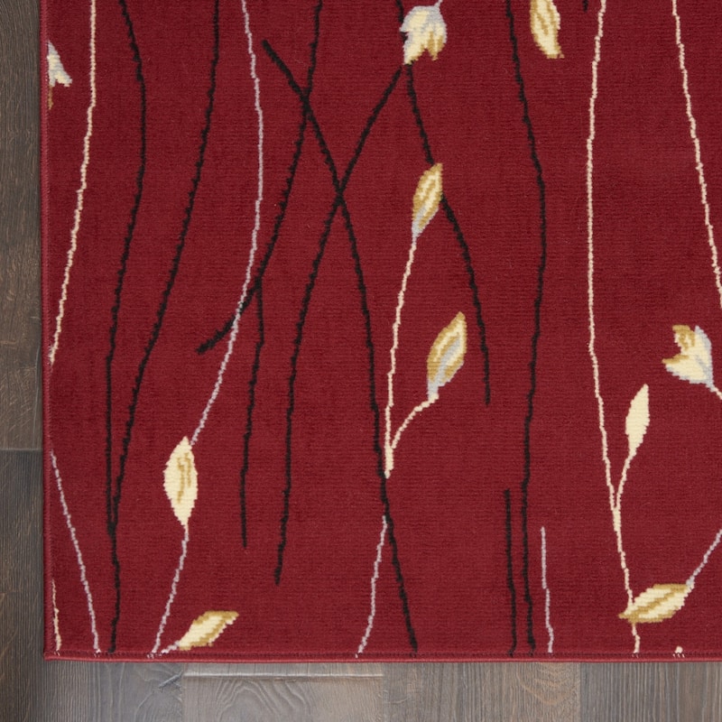 Power Loomed Floral Area Rug - 144' X '27' X '0.5
