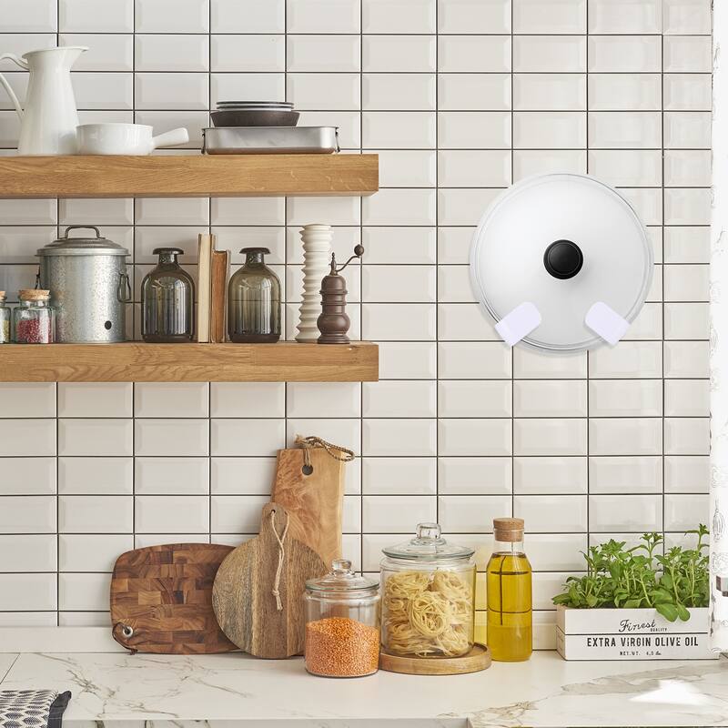 Wall Mount Pot Lid Holder Lid Organizer for Kitchen Fits
