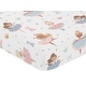 preview thumbnail 3 of 4, Sweet Jojo Designs Ballerina and Bows Girl Fitted Crib Sheet Ballet Shoes Dancer Hearts Sparkles Princess Tutu Pink Blue Green