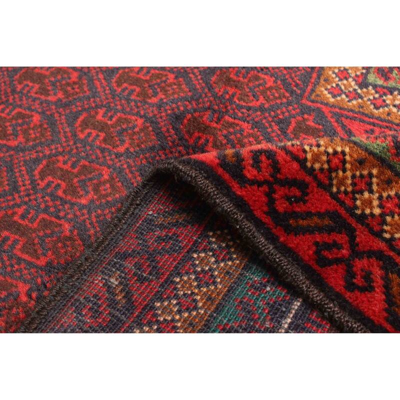 ECARPETGALLERY Hand-knotted Teimani Red Wool Rug - 2'10 x 4'11