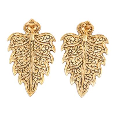 Novica Handmade Golden Buddha Aluminum Incense Holders (Pair)