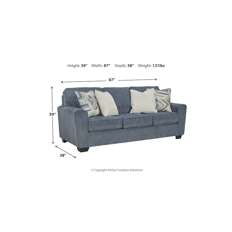 Signature Design by Ashley Cashton Blue 4-Piece Upholstery Package - 87"W x 38"D x 39"H